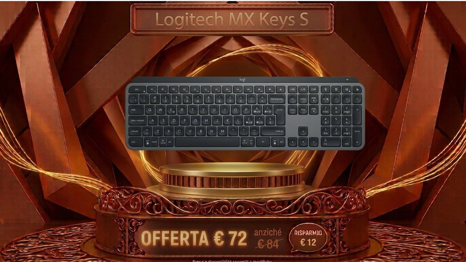 Logitech MX Keys S in offerta su Amazon a 72,24 euro