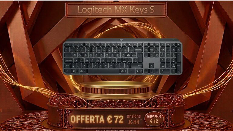 Logitech MX Keys S in offerta su Amazon a 72,24 euro