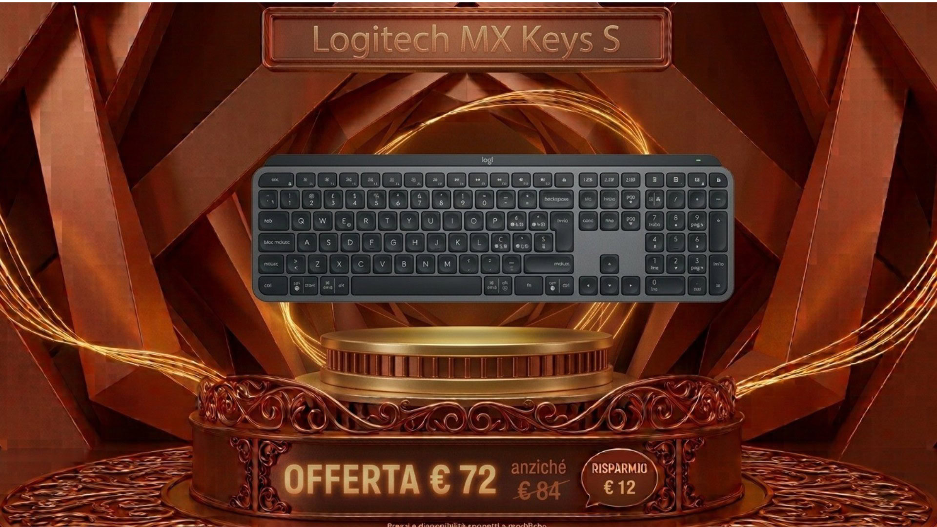 Logitech MX Keys S in offerta su Amazon a 72,24 euro Logitech MX Keys S in offerta su Amazon a 72,24 euro