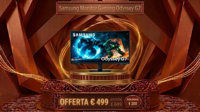 Samsung Odyssey G7 al minimo storico: 37 pollici 4K a 499 euro