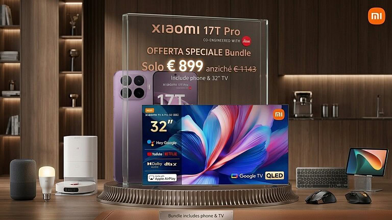 Xiaomi 17T Pro al minimo storico su Amazon con TV inclusa