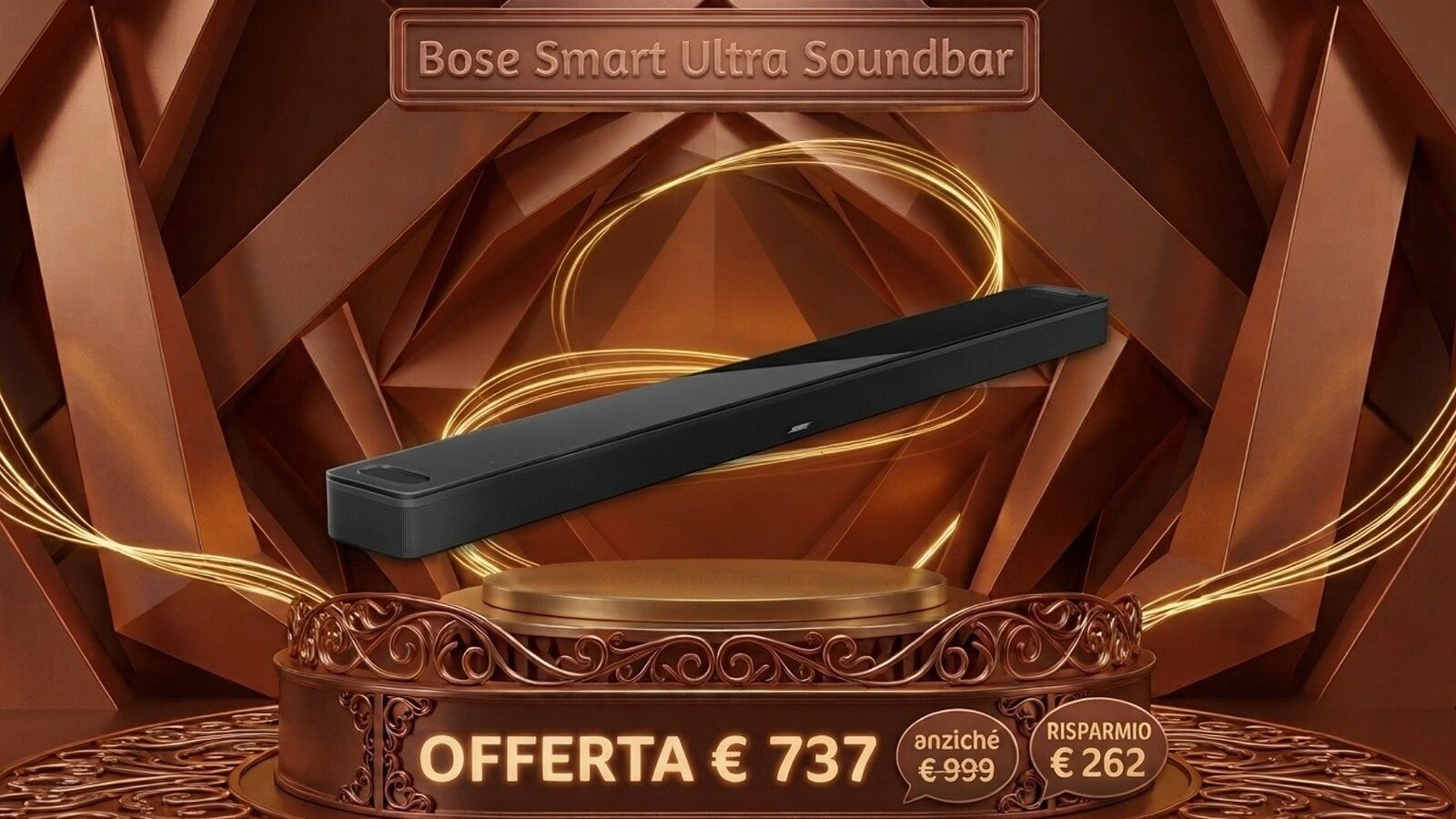 Bose Smart Ultra Soundbar in offerta su Amazon con Dolby Atmos