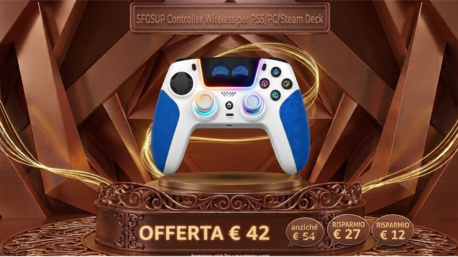 Controller PS5 con Hall Effect e RGB al minimo storico su Amazon