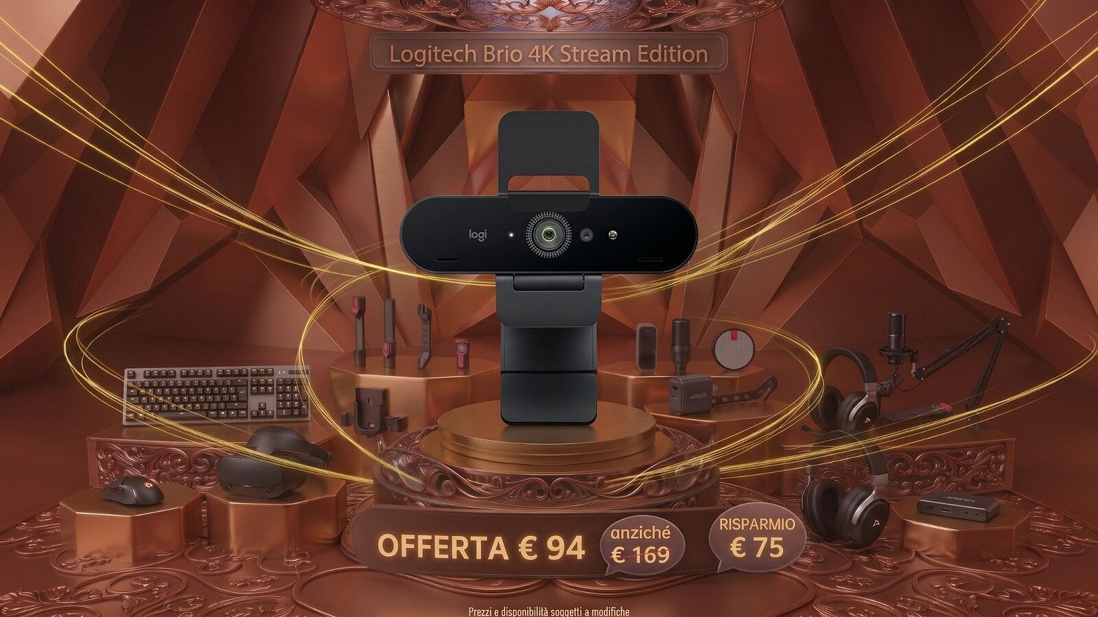 Logitech Brio 4K in offerta su Amazon: webcam 4K a prezzo top