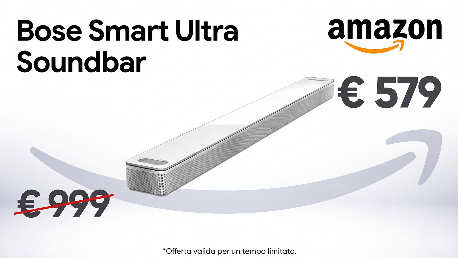 Bose Smart Ultra Soundbar a 579 euro su Amazon, minimo storico