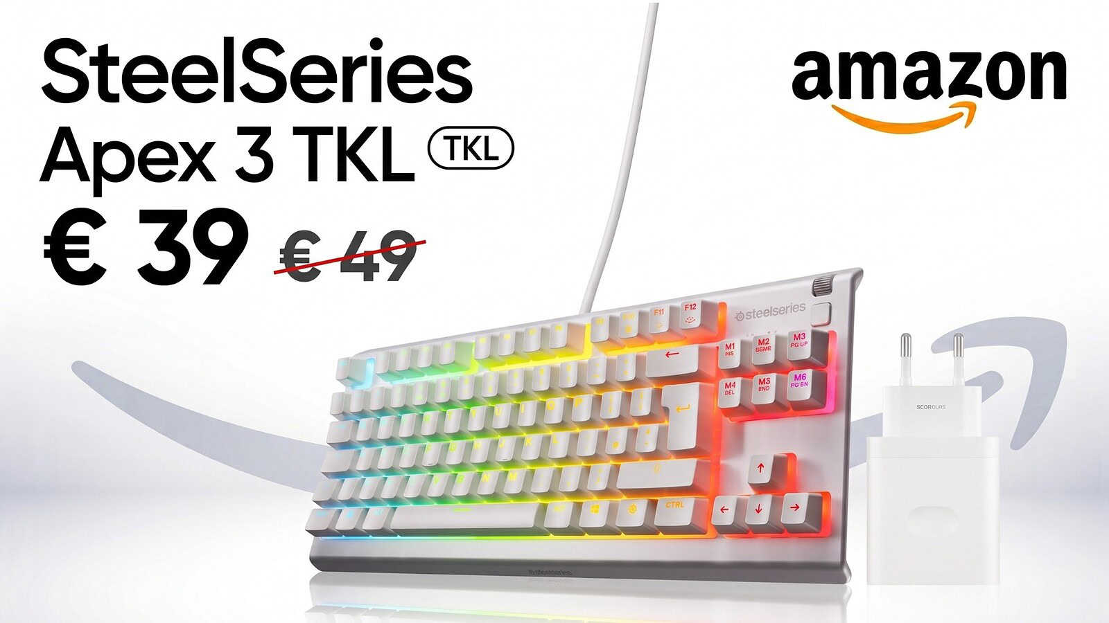 SteelSeries Apex 3 TKL in offerta su Amazon a 39,99 euro