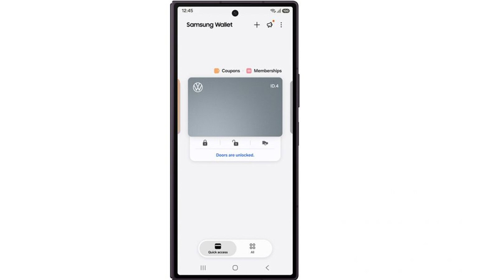 Samsung Wallet diventa la chiave digitale per le auto Volkswagen