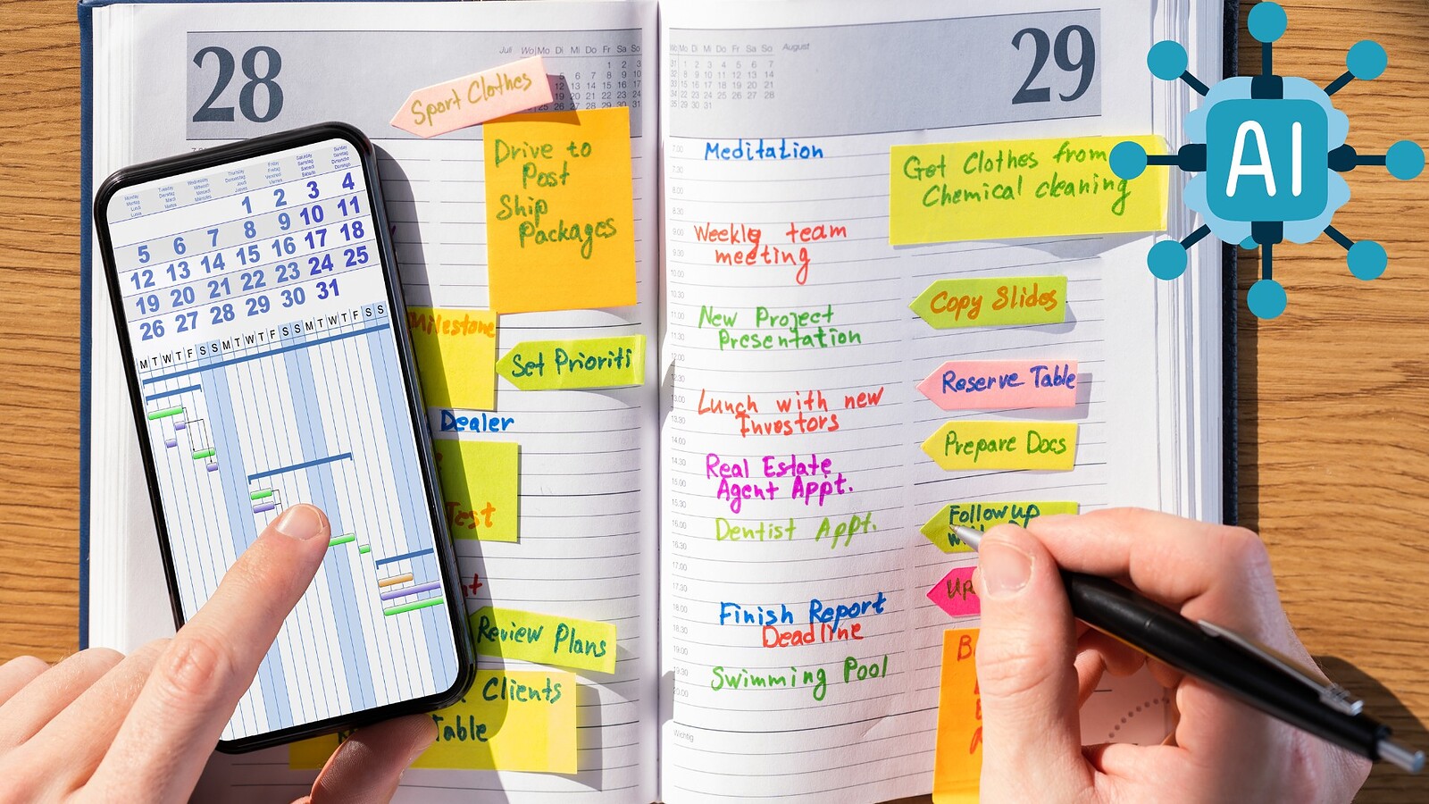 Agenda scolastica creata con l'IA: mappe e stati inventati