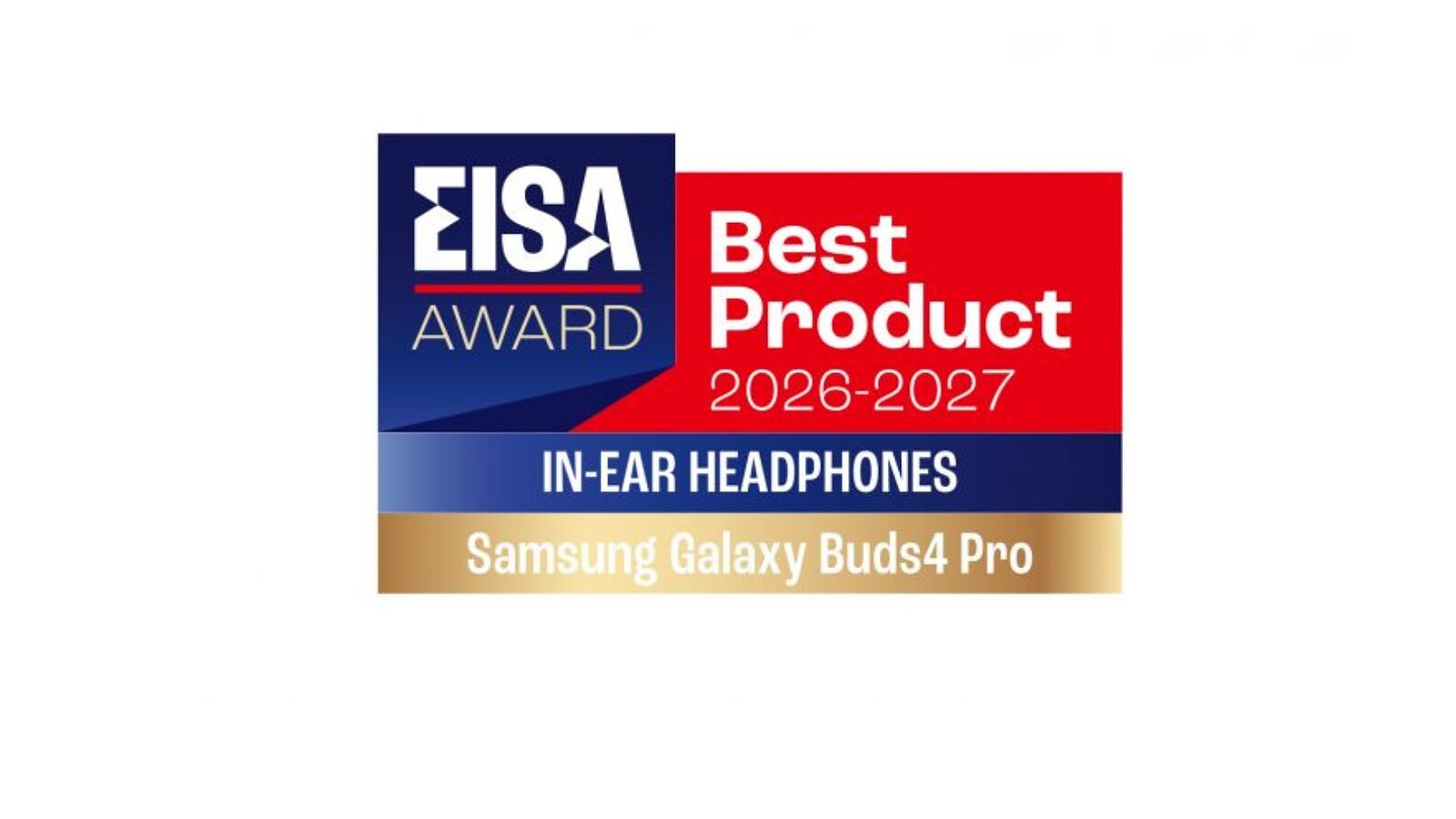 Samsung Galaxy Buds4 Pro vincono il premio EISA In-Ear Headphones 2026