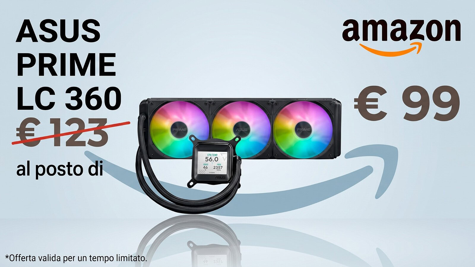 Dissipatore ASUS Prime a 99,99 euro: minimo storico su Amazon