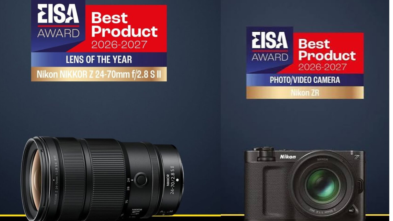 Nikon ZR e NIKKOR Z: quattro premi agli EISA Awards 2026-2027