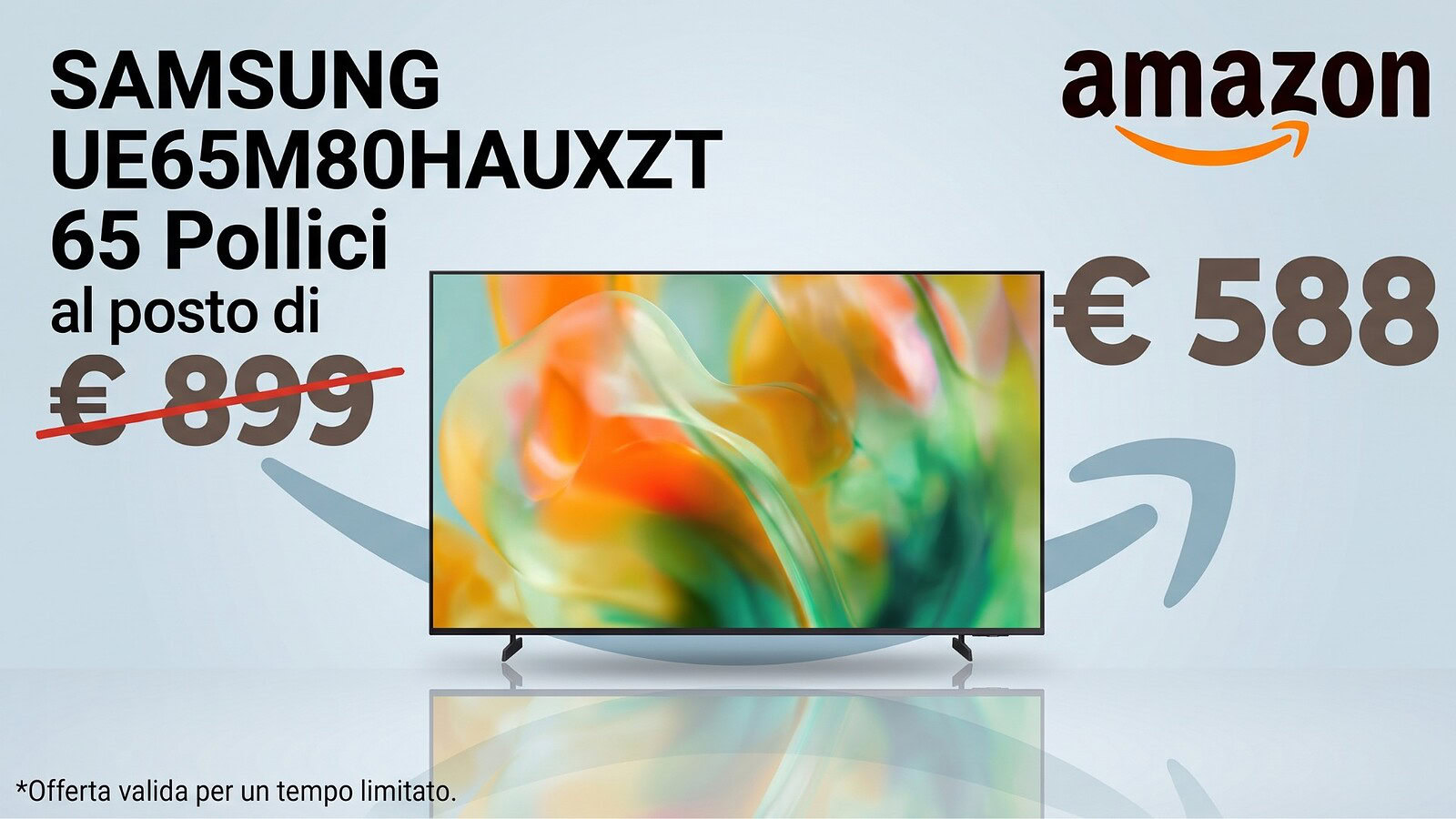 Samsung UE65M80 crolla a 588 euro: minimo storico su Amazon
