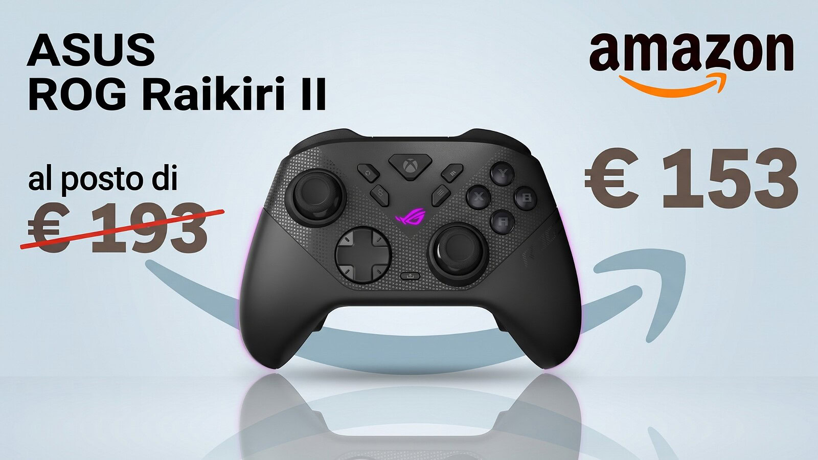 ASUS ROG Raikiri II al minimo storico: 153€ con stick TMR