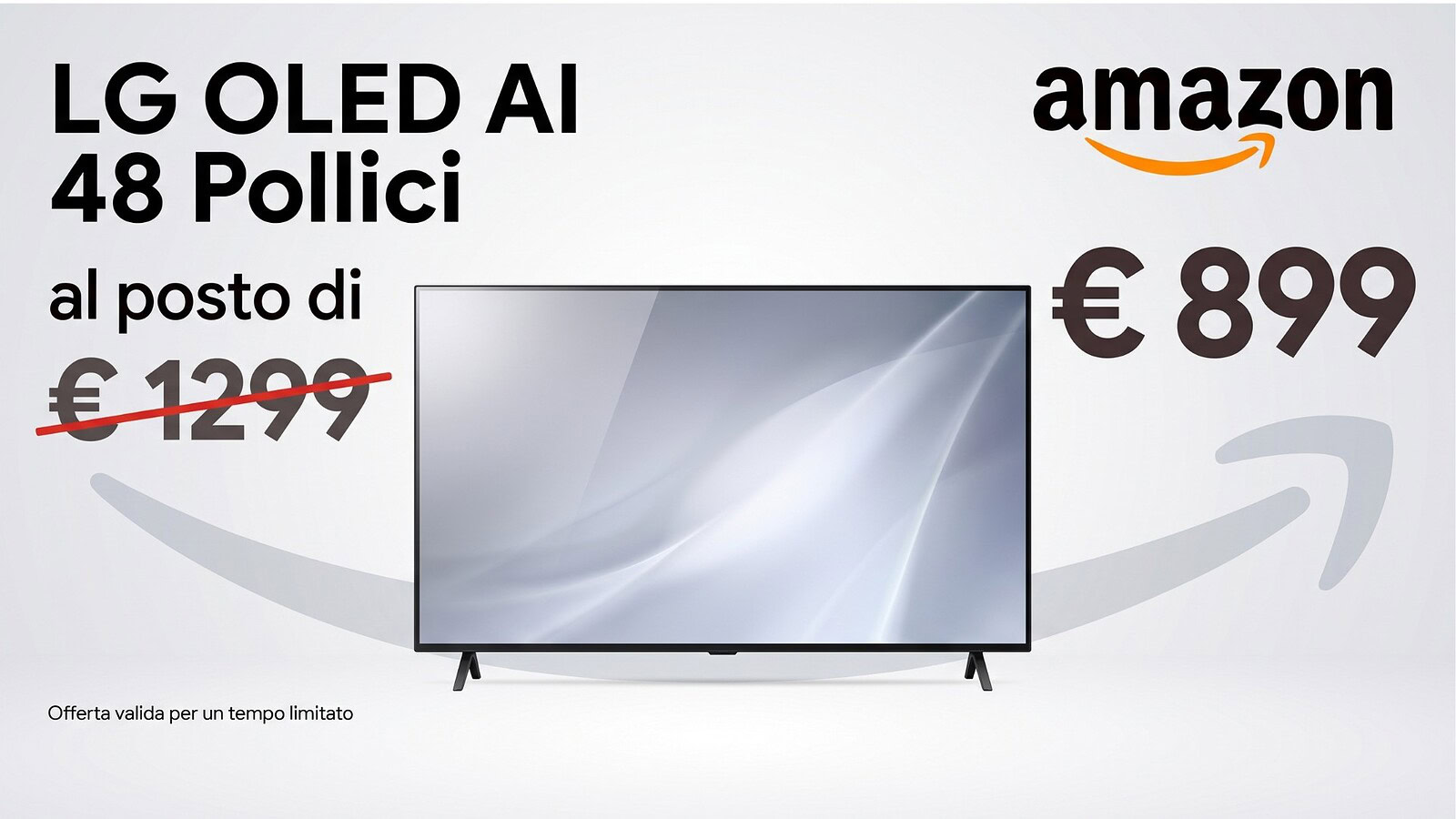 LG OLED B6E 48 pollici crolla a 899€ su Amazon: -31%