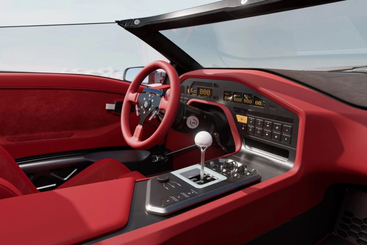 Lamborghini - dettaglio Eccentrica V12 Roadster: la Lamborghini Diablo rinasce con 550 CV e cambio manuale