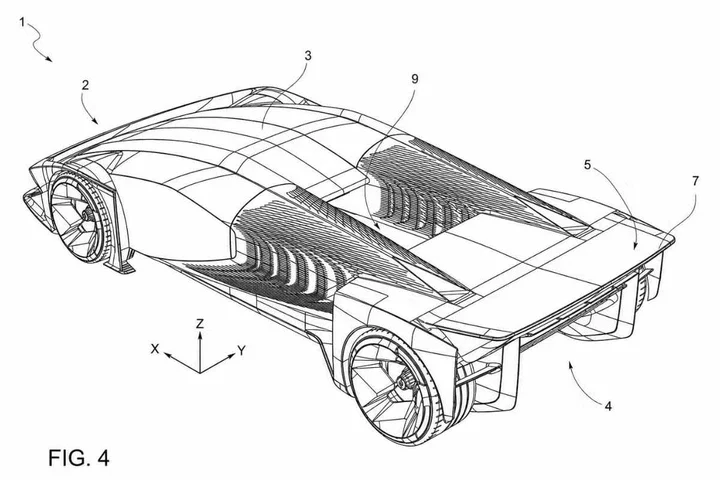 brevetto Ferrari hypercar Ferrari, il brevetto svela una hypercar che cambia forma in corsa
