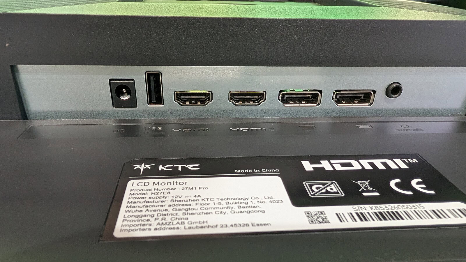 KTC H27E8 - specifiche