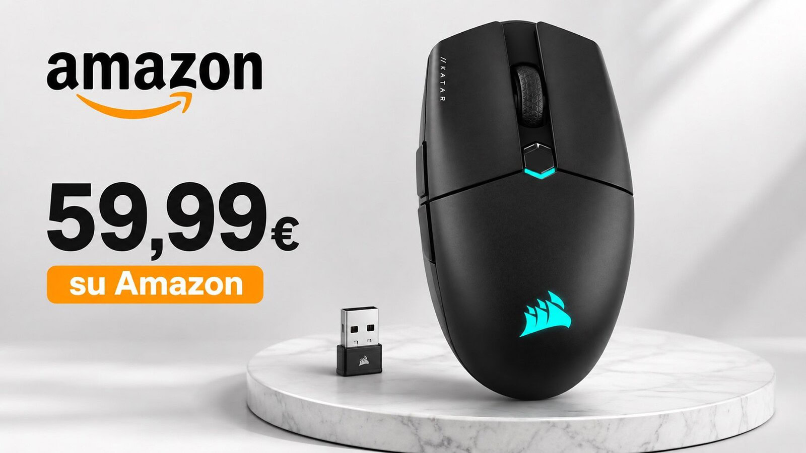 Corsair Katar Elite in sconto del 25% su Amazon: 59,99 euro