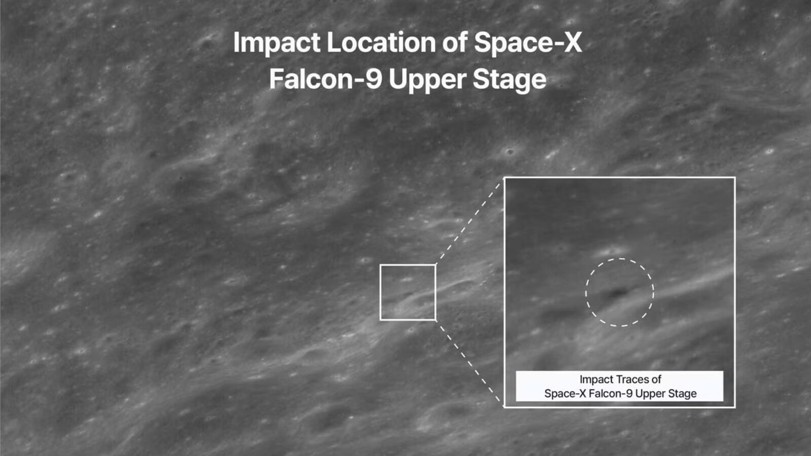 Falcon 9 colpisce la Luna: l'impatto lascia solo un graffio