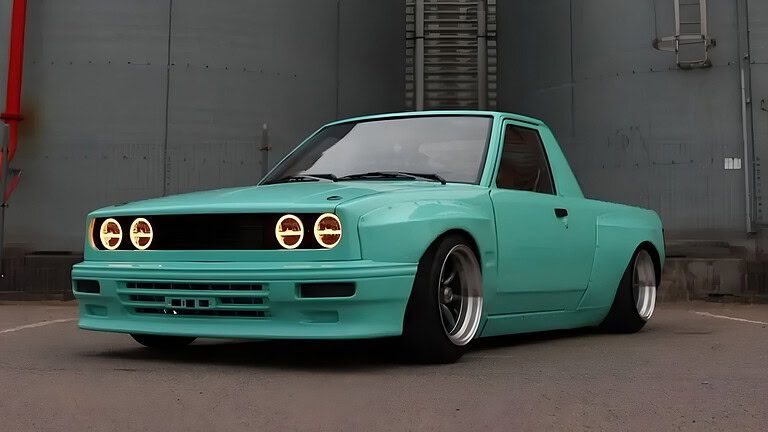 Toyota Corolla KE70 diventa un pickup verde menta da 9.500 euro