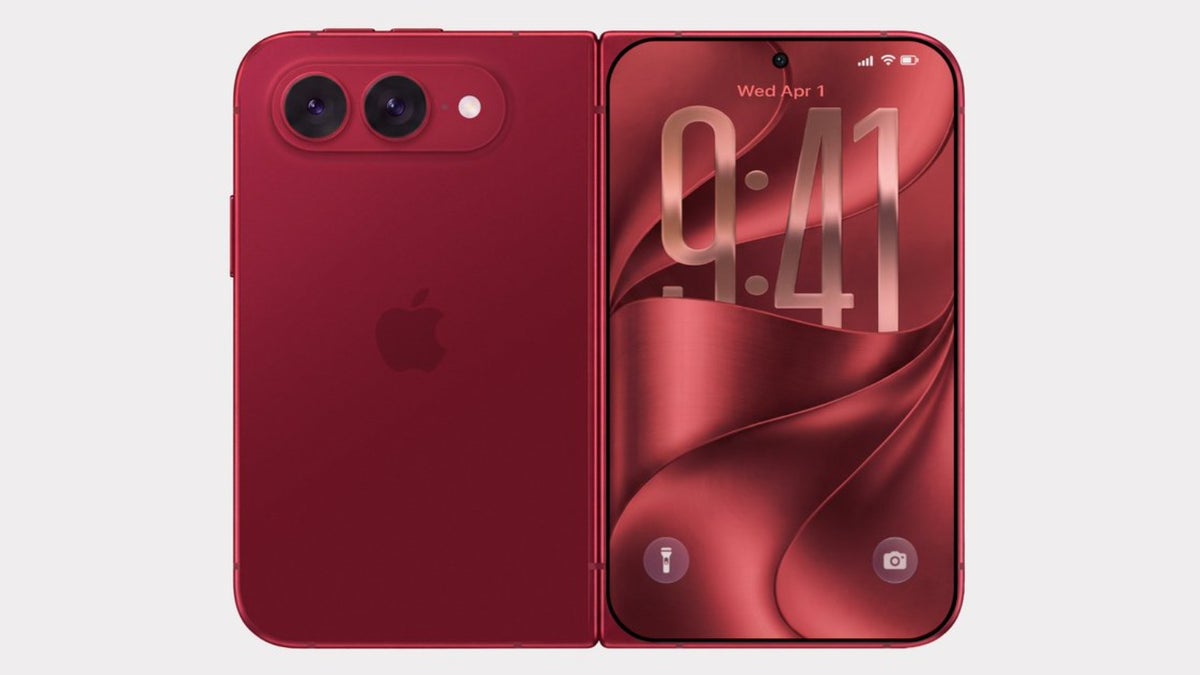 iPhone pieghevole iPhone pieghevole, il render rosso che ribalta le previsioni
