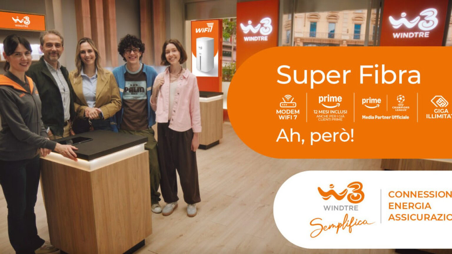 WINDTRE Super Fibra: modem WiFi 7 e Amazon Prime a 24,99 euro