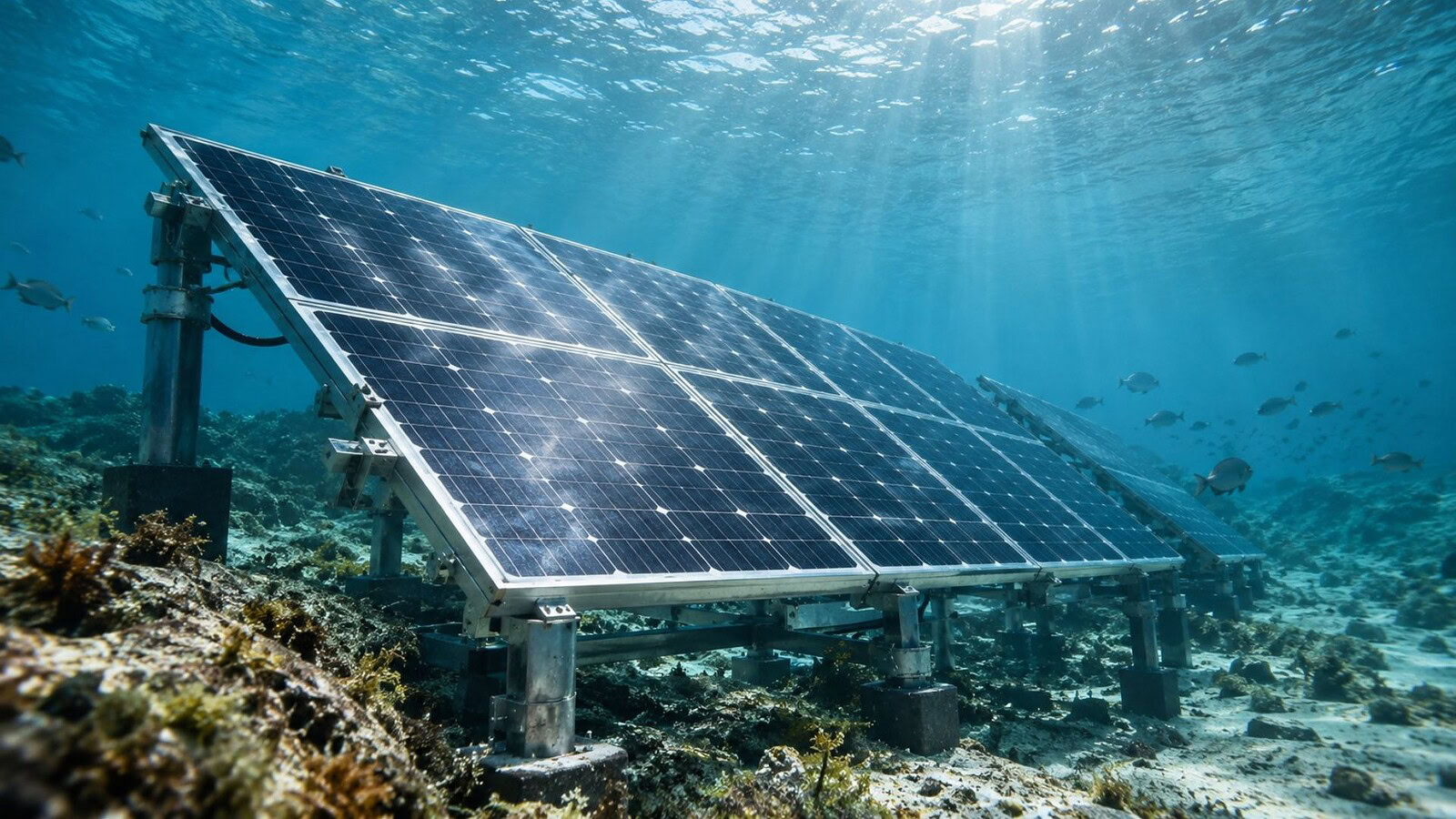 Pannelli solari sottomarini: energia a 10 metri di profondità