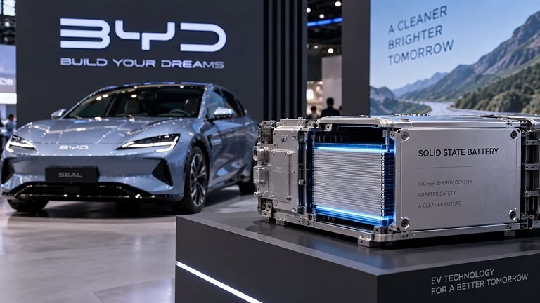BYD porta la batteria allo stato solido su un'auto nel 2027