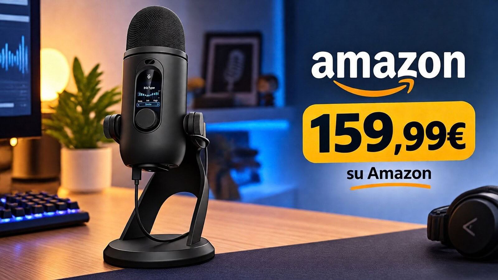 Blue Yeti 2 su Amazon a 159,99 euro con sensore di prossimità