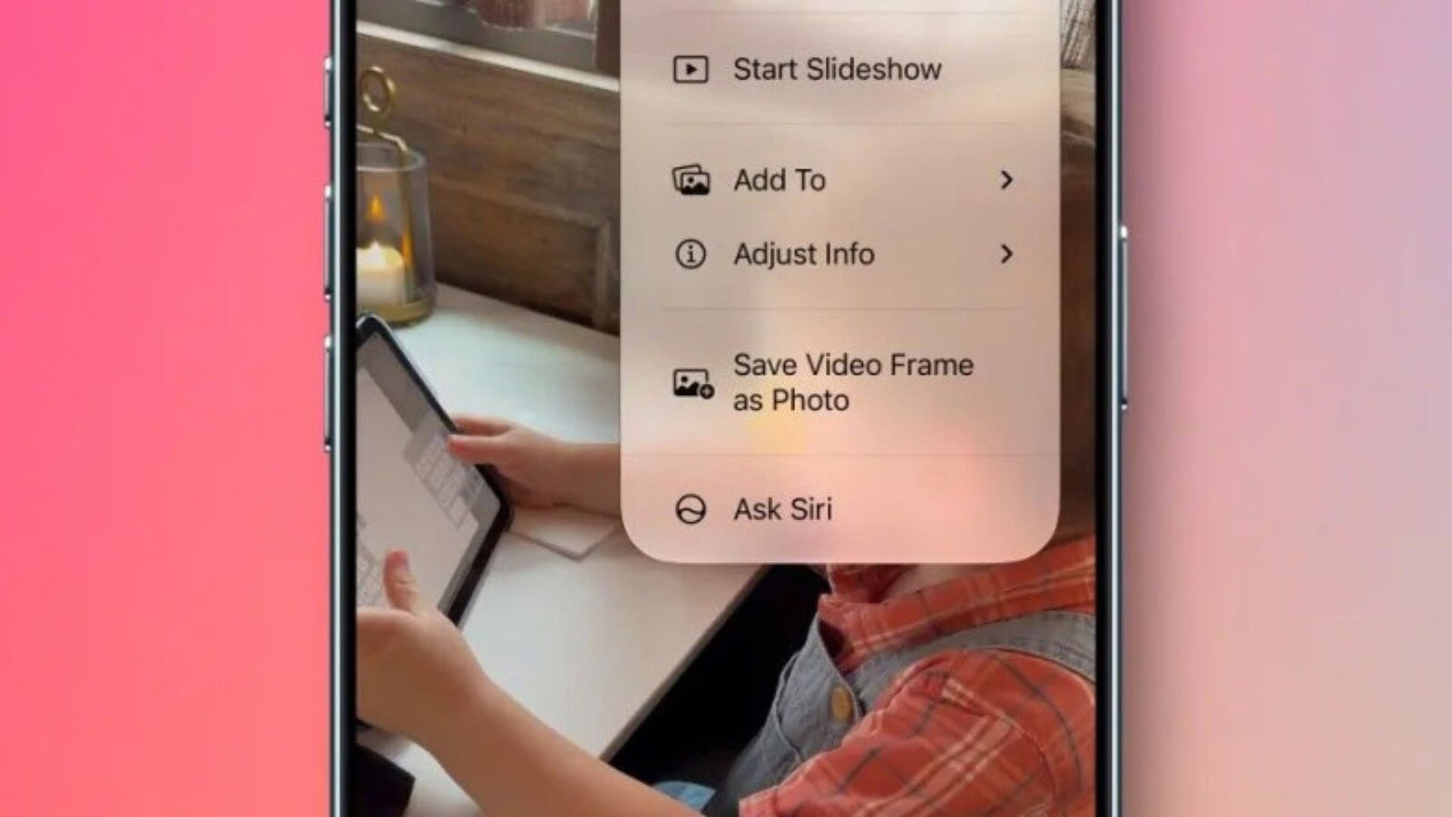 iOS 27 salva i fotogrammi dei video come foto vere
