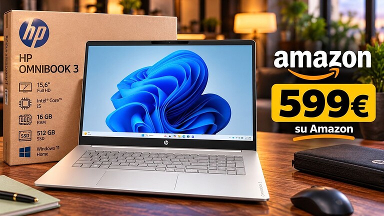 HP OmniBook 3 da 17,3 pollici scende a 599 euro: minimo storico