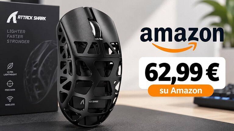 Shark R3, mouse gaming ultraleggero al minimo storico su Amazon