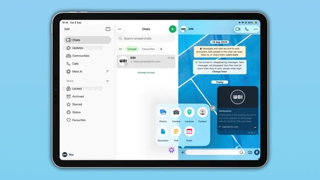 WhatsApp per iPad WhatsApp per iPad cambia interfaccia: arriva la barra laterale