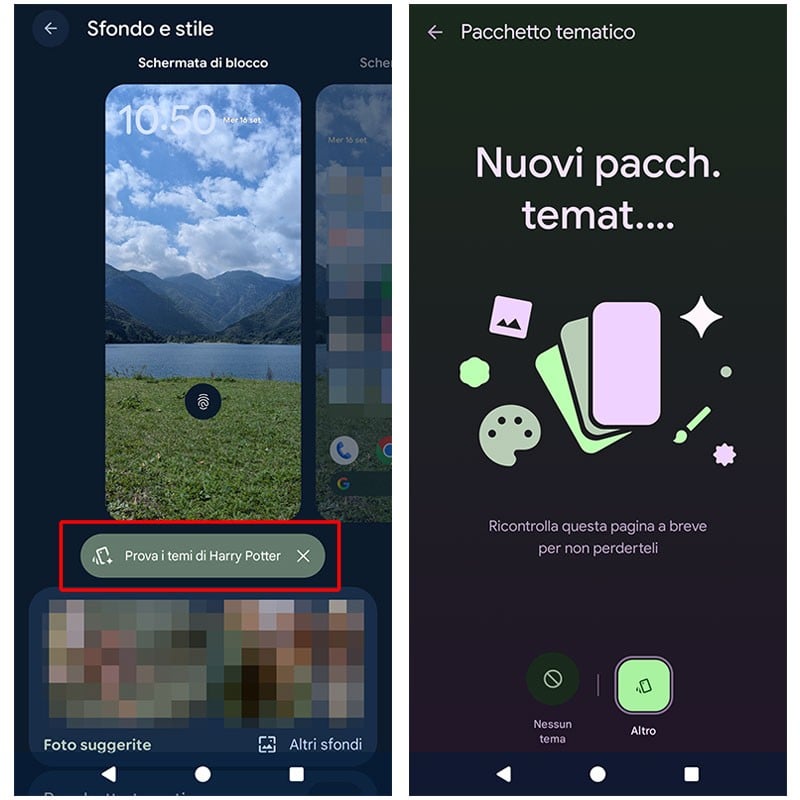 temi Harry Potter Pixel - dettaglio Google Pixel: il Drop di settembre e i temi Harry Potter che diventano pubblicità