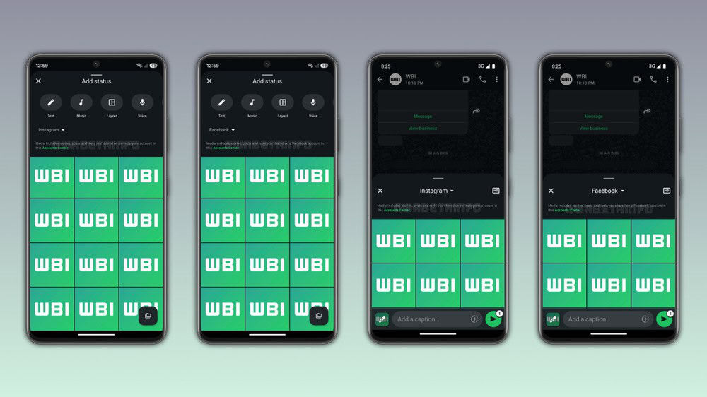 WhatsApp integrazione Instagram WhatsApp integra Instagram e Facebook: post e Reel nella galleria