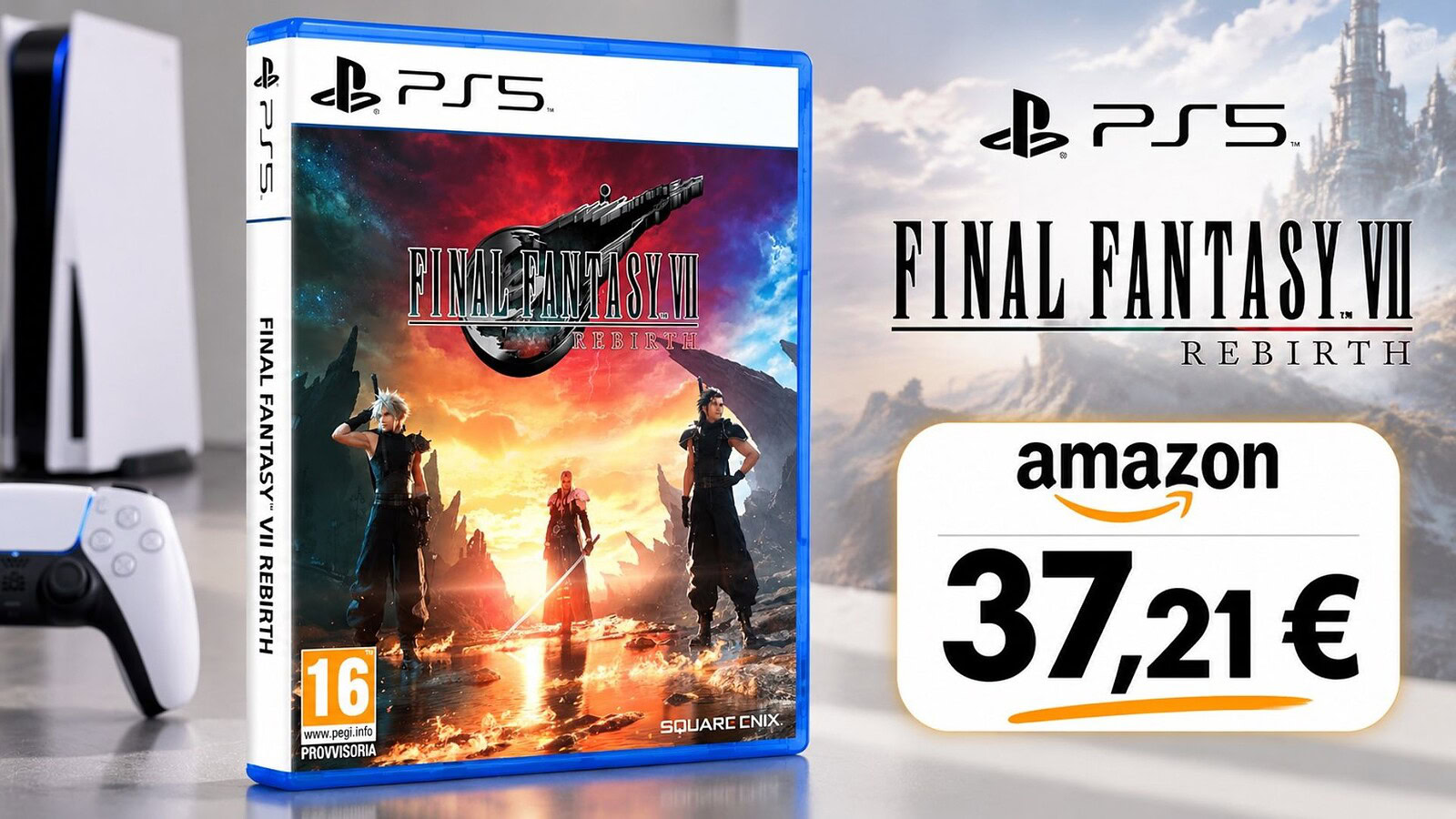 Final Fantasy VII Rebirth PS5 al minimo storico su Amazon