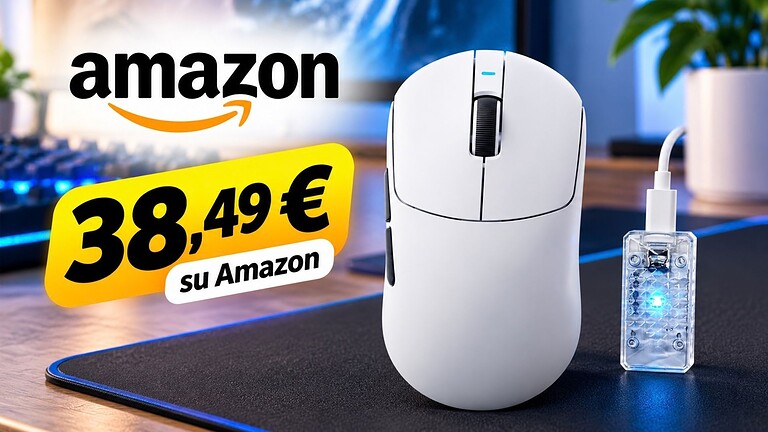 MambaSnake mouse gaming al minimo storico su Amazon: sensore da 42.000 DPI