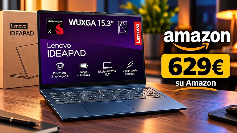 Lenovo IdeaPad Slim 3, il Copilot+ PC con Snapdragon X a 629 euro