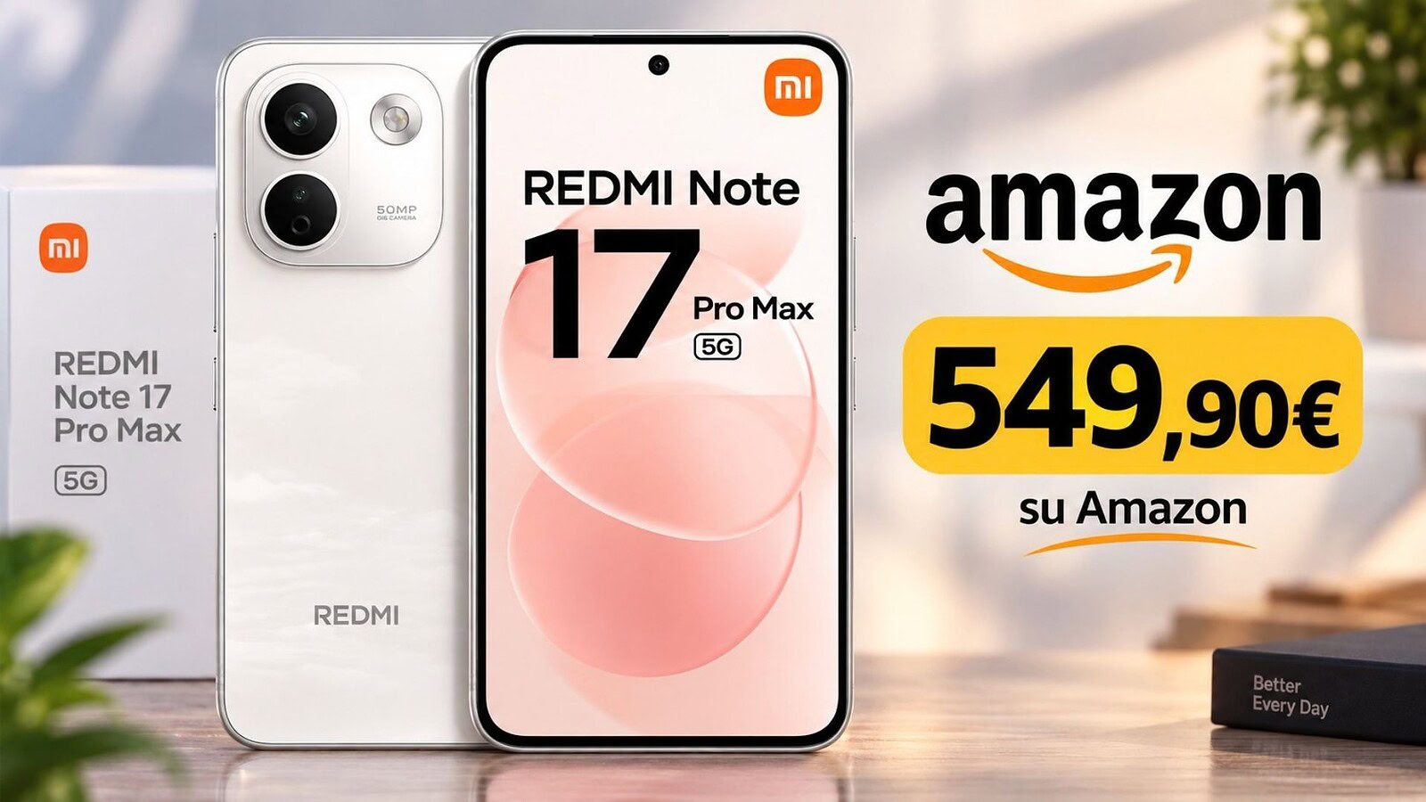 REDMI Note 17 Pro Max 5G con 9.210 mAh a 549,90 euro su Amazon