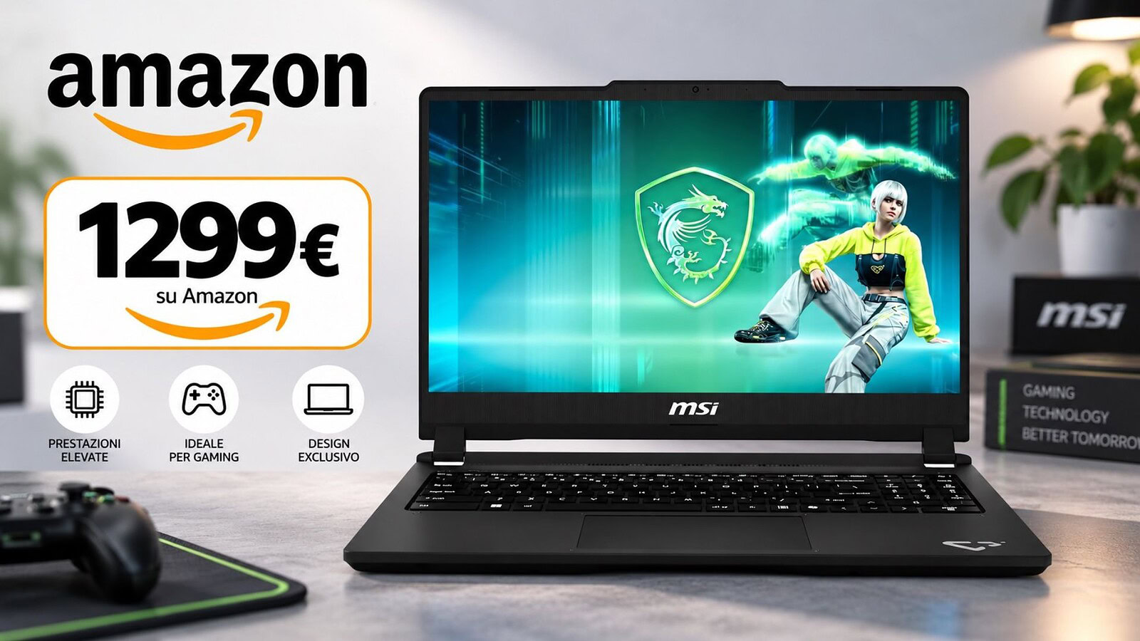 MSI Cyborg 15 con RTX 5050 in offerta su Amazon a 1.299 euro