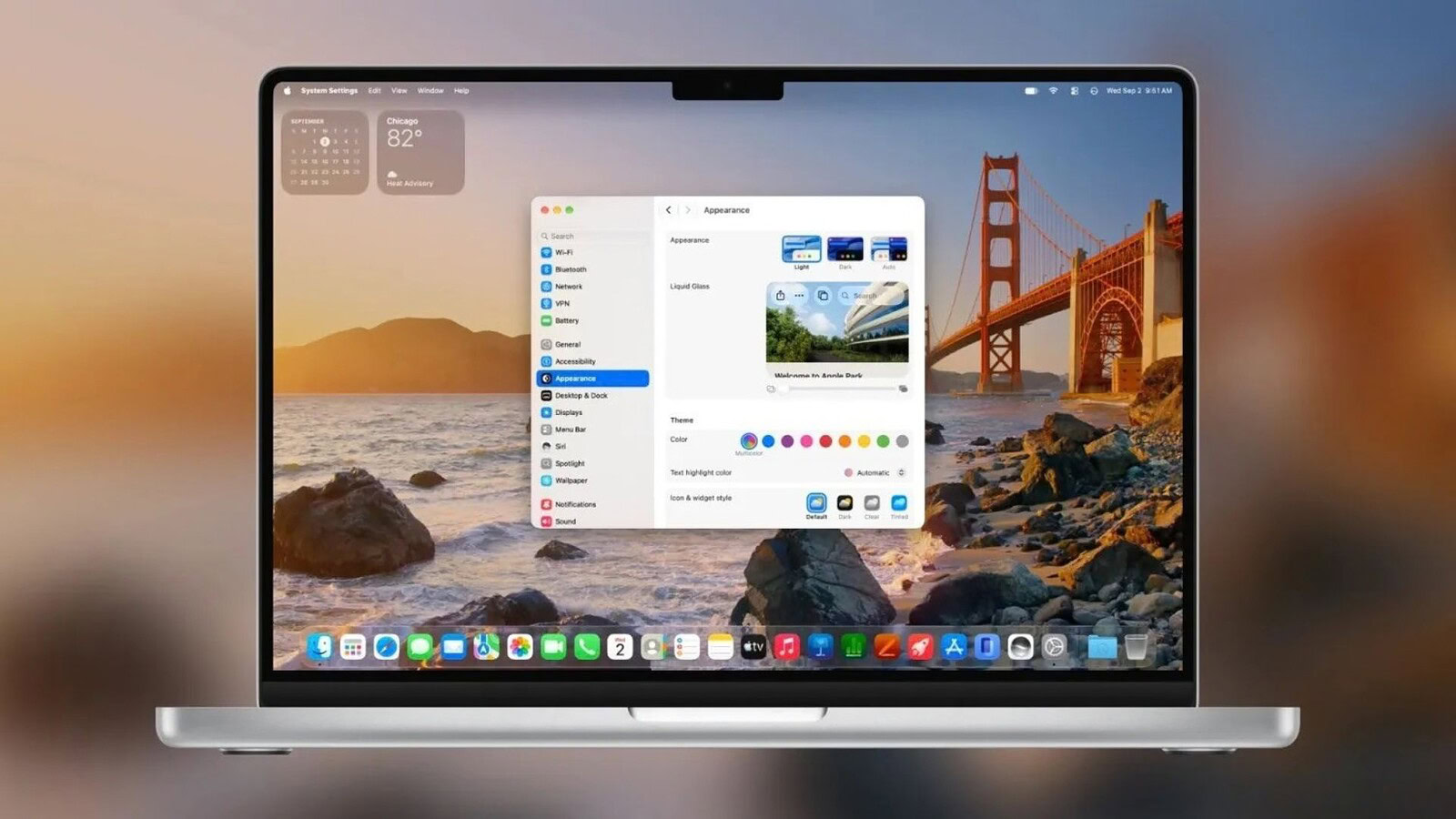 macOS 27 Golden Gate: lo slider che cambia Liquid Glass