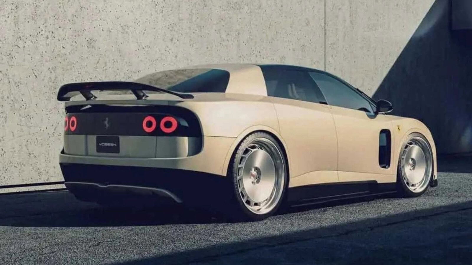 Ferrari Luce, il tuning Vossen la trasforma: cerchi e alettone