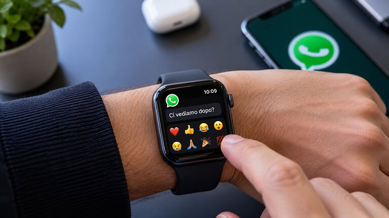 WhatsApp per Apple Watch: ora tutte le emoji per reagire