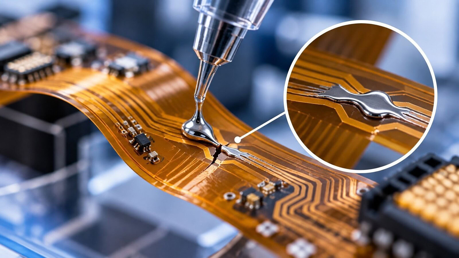 Metallo liquido, i circuiti flessibili che si riparano da soli
