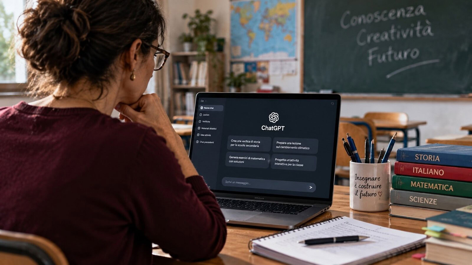 Intelligenza artificiale a scuola: un docente su quattro la usa
