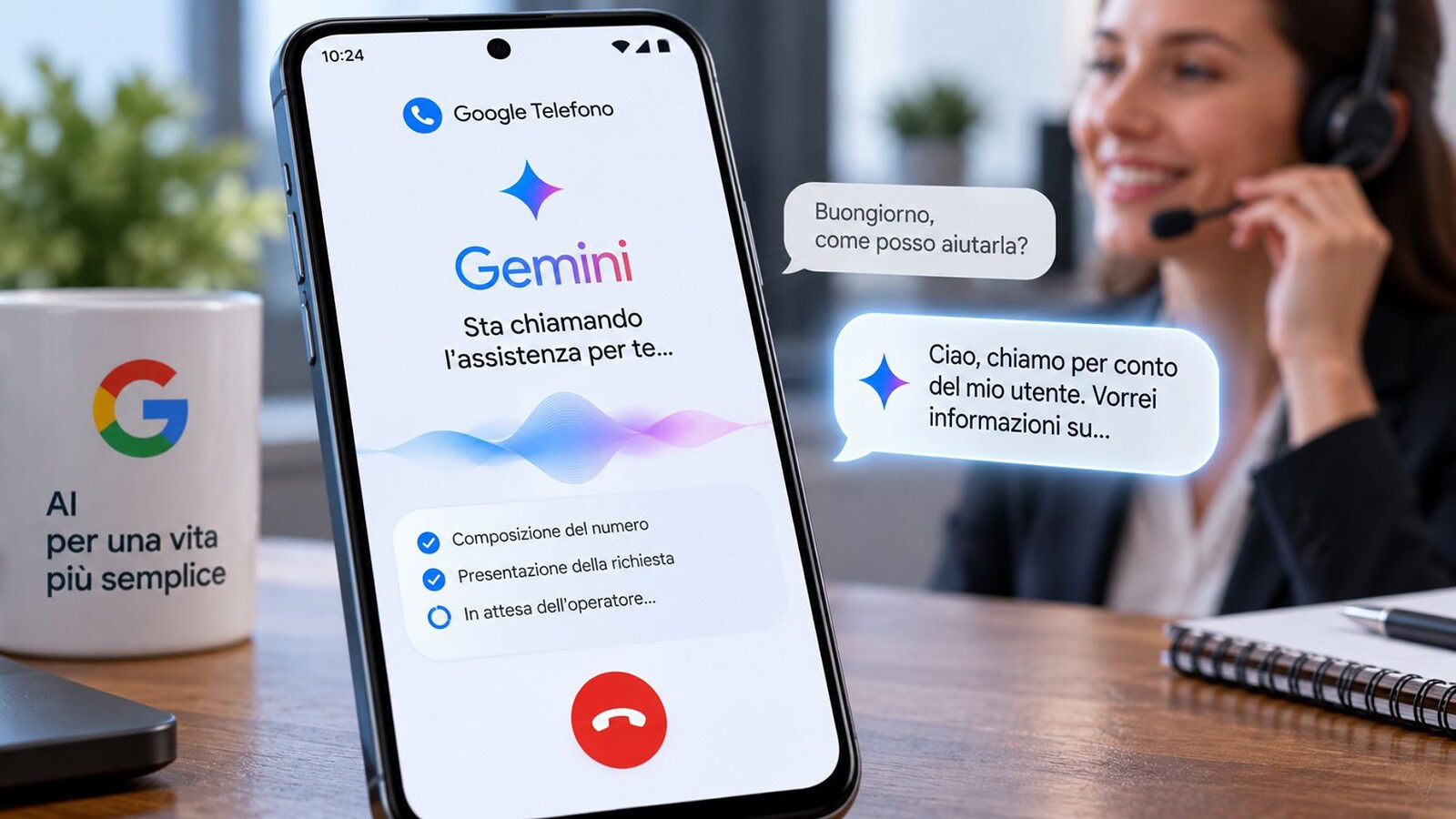 Call for me: Gemini chiama il servizio clienti al posto tuo