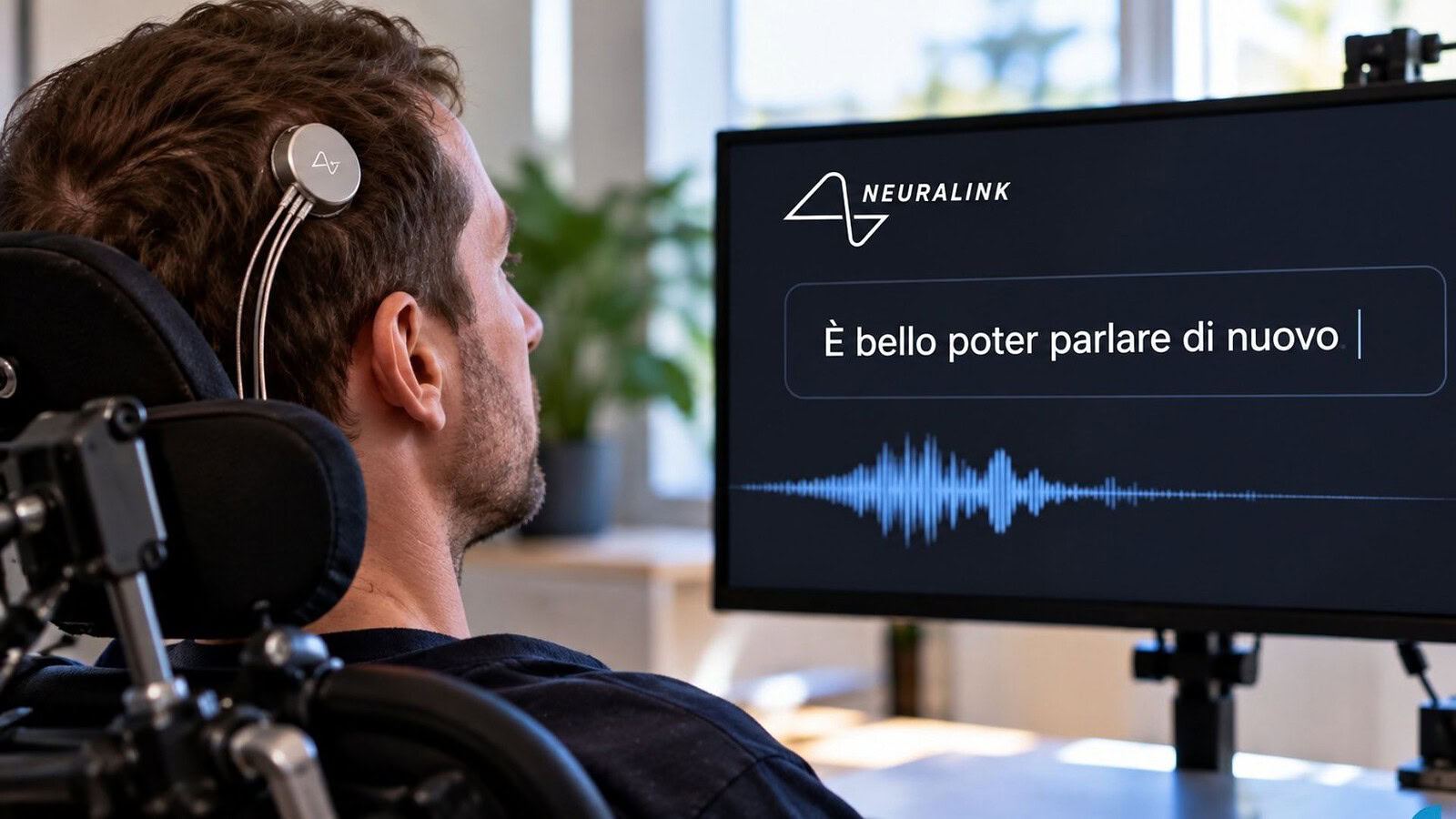 Neuralink, un paziente con SLA torna a parlare e dice "ti amo"
