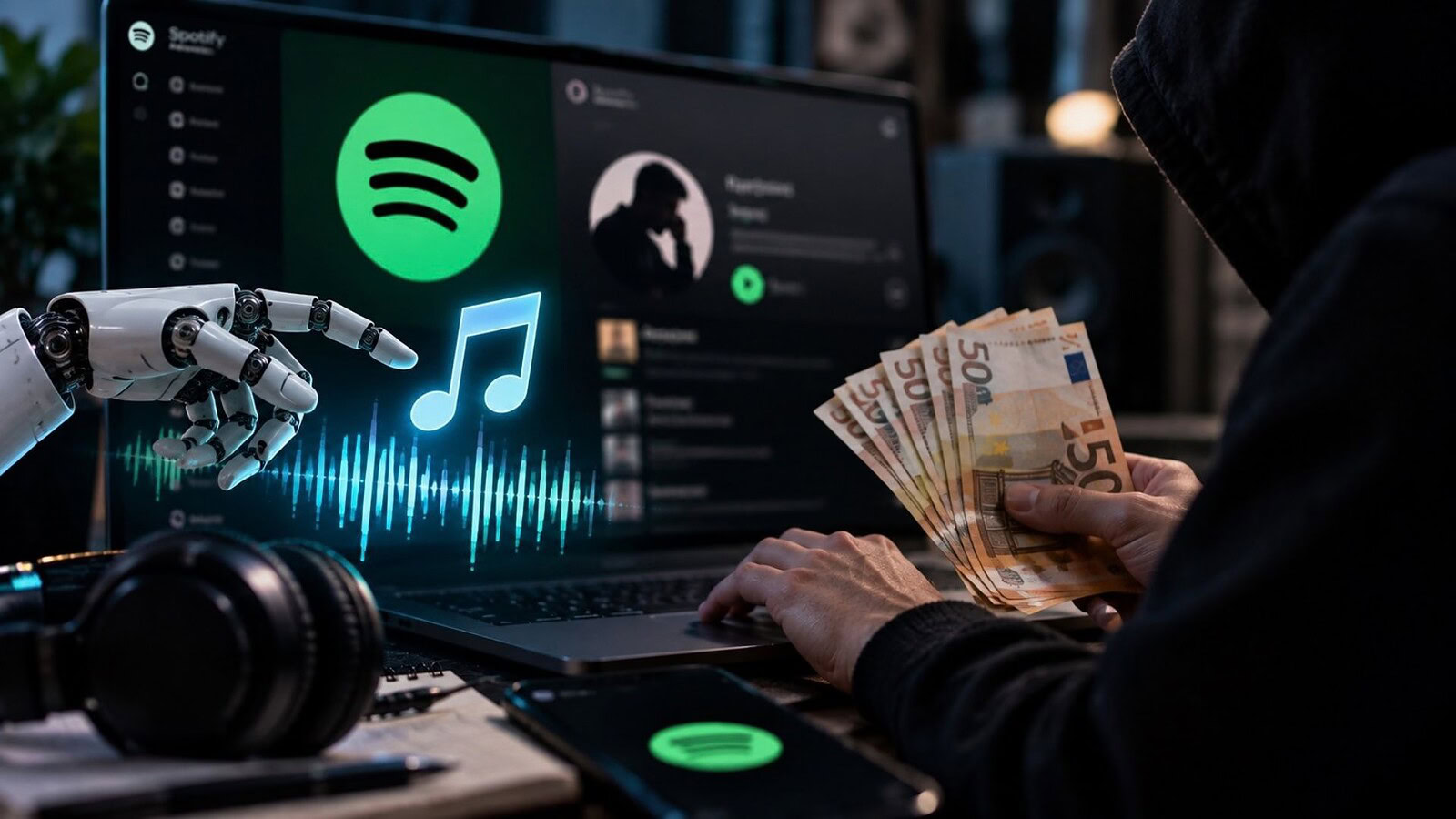 Spotify, la truffa: brano AI caricato sul profilo di una band vera