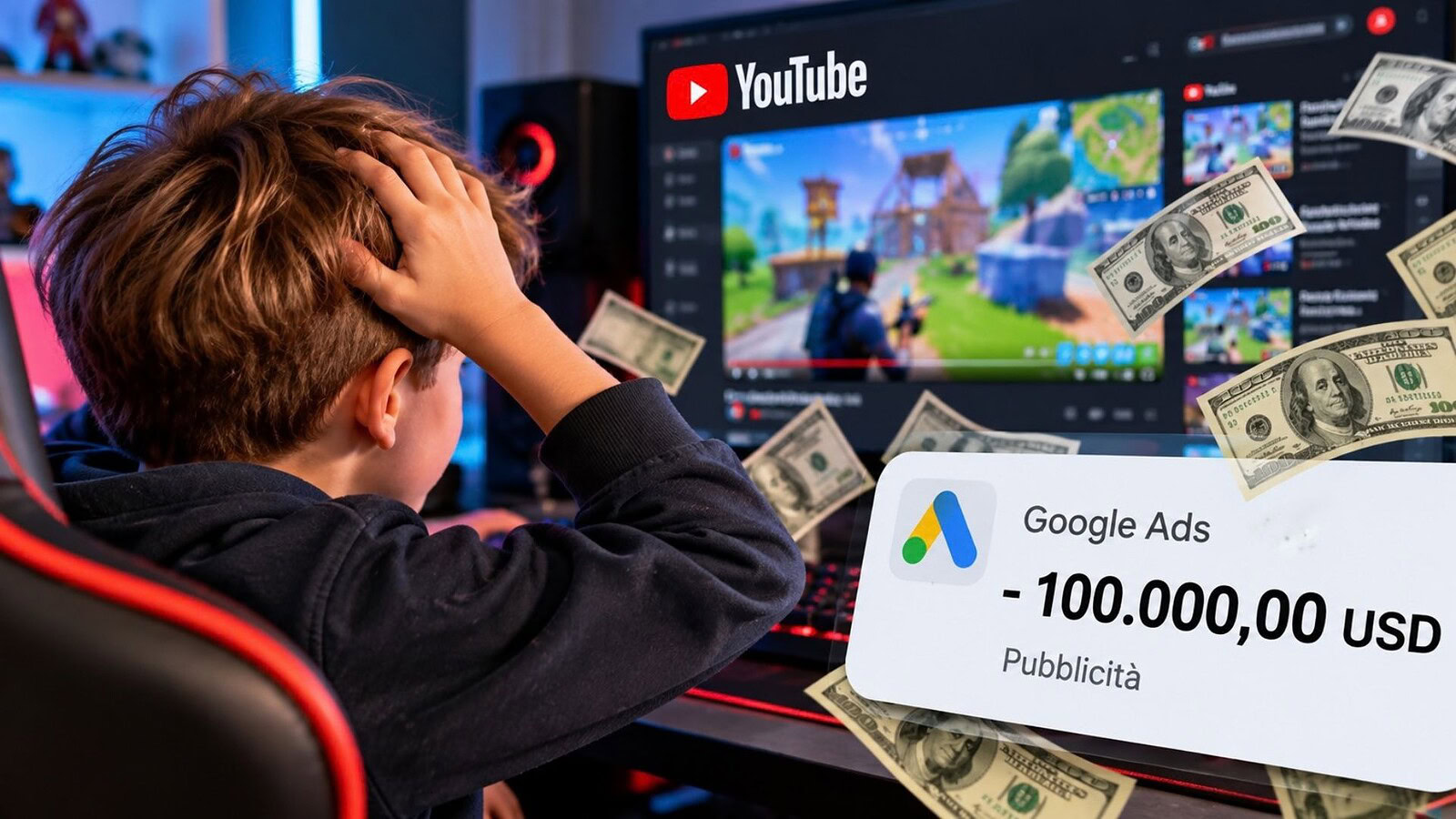 YouTube, bimbo di 9 anni brucia 100 mila dollari in pubblicità