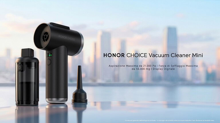 HONOR CHOICE Vacuum Cleaner Mini arriva con 21.000 Pa e 5 funzioni